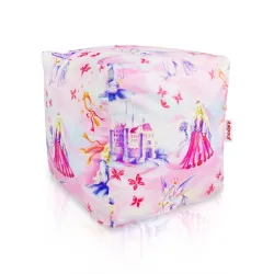 Pouf Cube Carré - Tissu Imprimé Premium