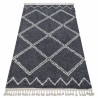 Tapis BERBER ASILA B5970 gris et blanc Franges berbère marocain shaggy