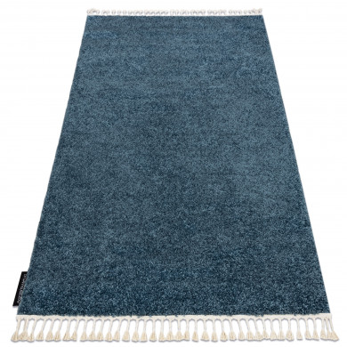Tapis BERBER 9000 bleu Franges berbère marocain shaggy
