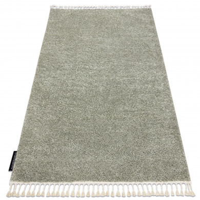 Tapis BERBER 9000 vert Franges berbère marocain shaggy