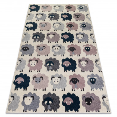 Tapis HEOS 78468 crème / rose / bleu / gris MOUTONS
