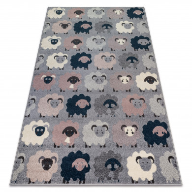 Tapis HEOS 78468 gris / bleu MOUTONS