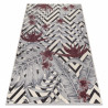 Tapis HEOS 78540 crème / bordeaux FEUILLE JUNGLE
