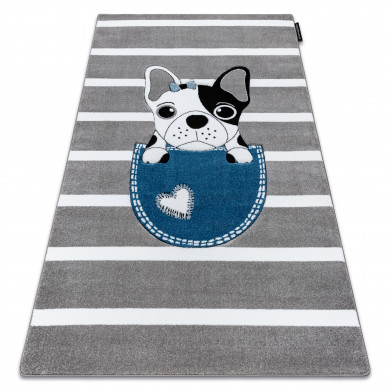 Tapis PETIT BULLDOG CHIEN gris