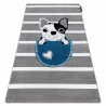 Tapis PETIT BULLDOG CHIEN gris