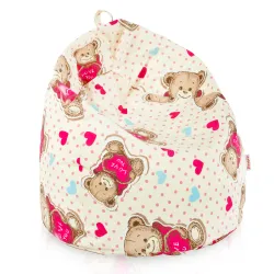 Pouf Poire pour enfants - Tissu Imprimé Premium