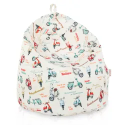 Pouf Poire pour enfants - Tissu Imprimé Premium