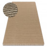 Tapis JUTE 3651 beige foncé une couleur - jute, tissé à plat, franges