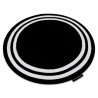 Tapis HAMPTON Cadre cercle noir