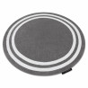 Tapis HAMPTON Cadre cercle gris