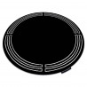 Tapis HAMPTON Chick cercle cadre noir