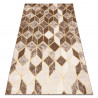 Tapis MEFE moderne B400 Cube, géométrique 3D - Structural deux niveaux de molleton beige foncé