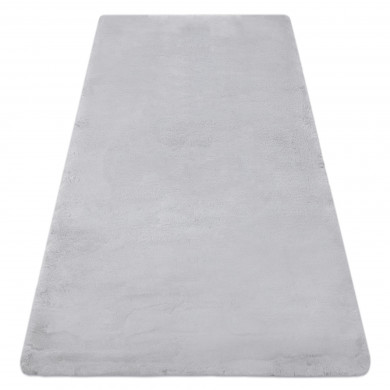 Tapis TEDDY Shaggy gris très épais, en peluche, antidérapant, lavable