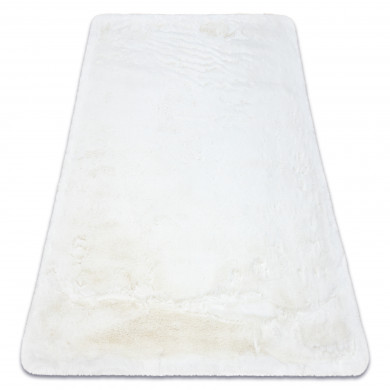 Tapis TEDDY Shaggy Ivoire très épais, en peluche, antidérapant, lavable