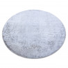 Tapis de lavage moderne LAPIN circle shaggy, antidérapant gris / ivoire