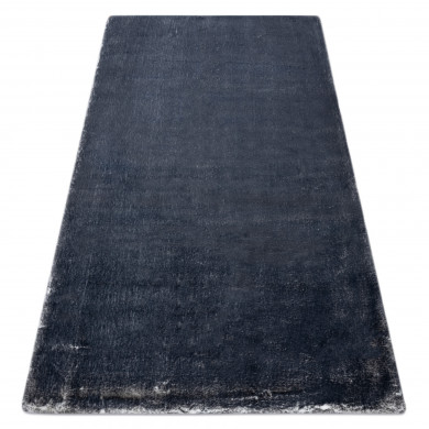 Tapis de lavage moderne LAPIN shaggy, antidérapant ivoire / noir
