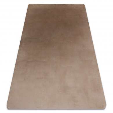 Tapis POSH Shaggy chameau, beige très épais, en peluche, antidérapant, lavable