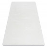 Tapis POSH Shaggy noir très épais, en peluche, antidérapant, ivoire