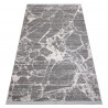 Tapis moderne REBEC franges 51186B Marbre - deux niveaux de molleton crème / gris