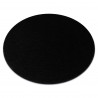 Tapis SOFTY cercle plaine couleur unie noir
