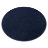 Tapis SOFTY cercle plaine couleur unie bleu foncé