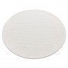 Tapis TIMO 5979 cercle SIZAL extérieur cadre blanc
