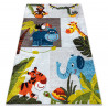 Tapis lavable JUNIOR 51858.802 animaux, Afrique pour les enfants antidérapant - gris