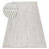 Tapis NANO EO78B Melange, bouclé, tissé plat blanc / gris