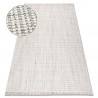 Tapis NANO EO78C Melange, bouclé, tissé plat gris / blanc