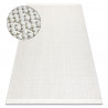 Tapis NANO FH93A Plaine couleur, bouclé, tissé plat blanc