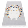 Tapis YOYO GD73 gris/blanc - Hérisson en peluche pour enfants, structurelles et sensorielles Franges