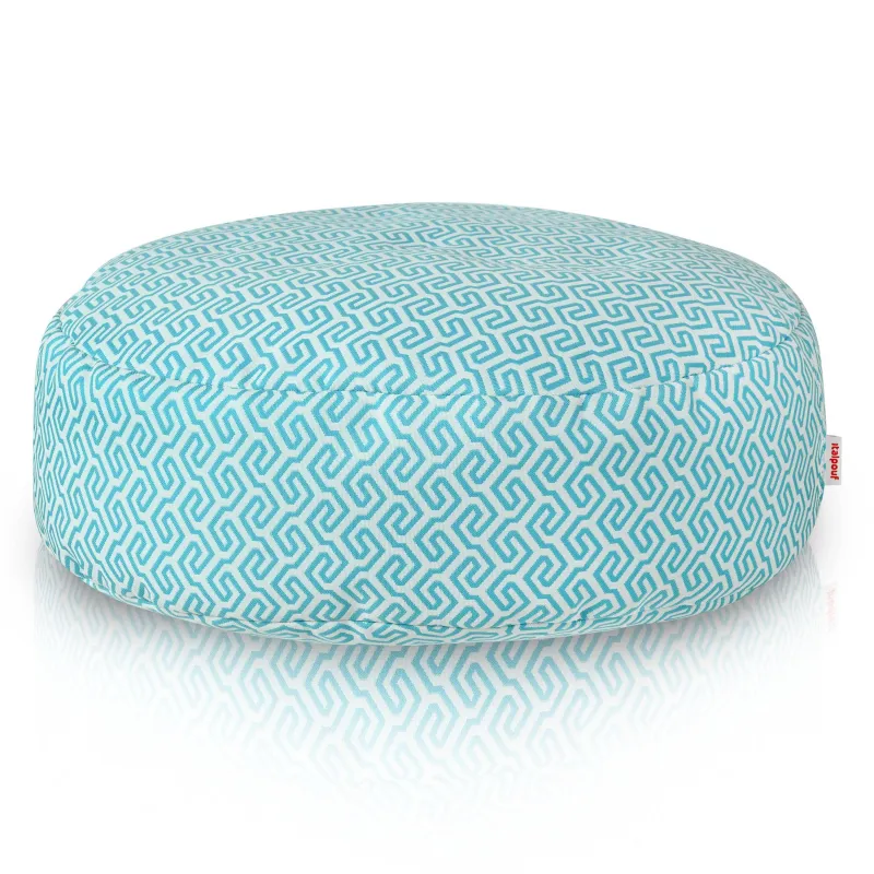 Pouf Repose-pieds Rond - Tissu Imprimé Premium – vue 2