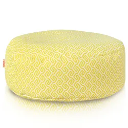 Pouf Repose-pieds Rond - Tissu Imprimé Premium