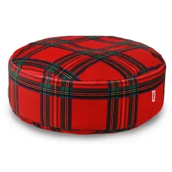 Pouf Repose-pieds Rond - Tissu Imprimé Premium