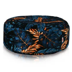 Pouf Repose-pieds Rond - Tissu Imprimé Premium