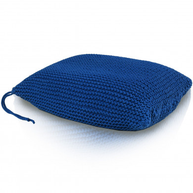PillowKnit Handmade Navy – coussin rectangulaire tricoté en cordon de coton