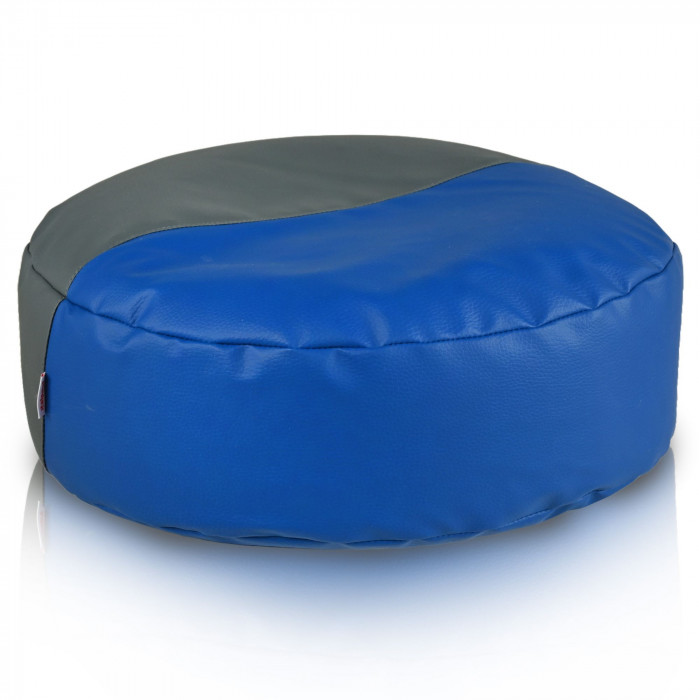 Bleu Repose-pieds simili-cuir