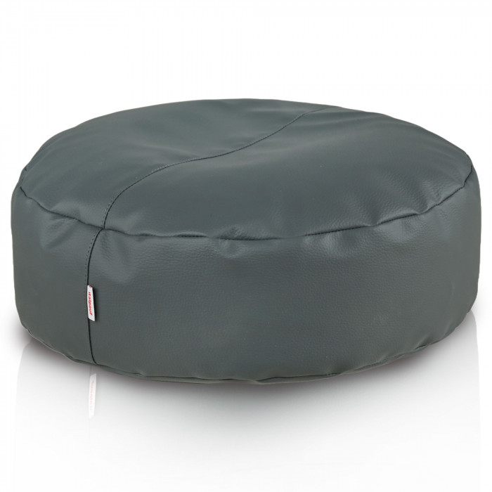 Repose-pieds Duo Energy – rond, en cuir écologique rouge et orange, accent intense