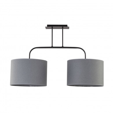 Lampe de plafond avec double abat-jour 25 cm E27 ALICE GRAY | gris 6817