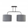 Lampe de plafond avec double abat-jour 25 cm E27 ALICE GRAY | gris 6817