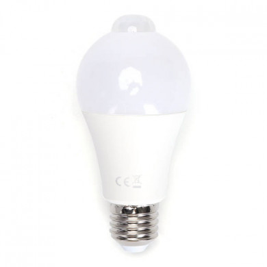 Ampoule LED E27 12W chaude 3000K avec détecteur de mouvement