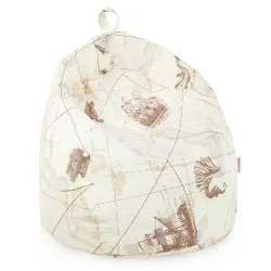 Pouf Poire pour enfants - Tissu Imprimé Premium