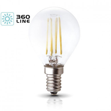 FILAMENT LED E14 4W ampoule décorative, lumière chaude 3000K, boule G45