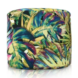 Pouf Rond Cylindre - Tissu Imprimé Premium – vue 6