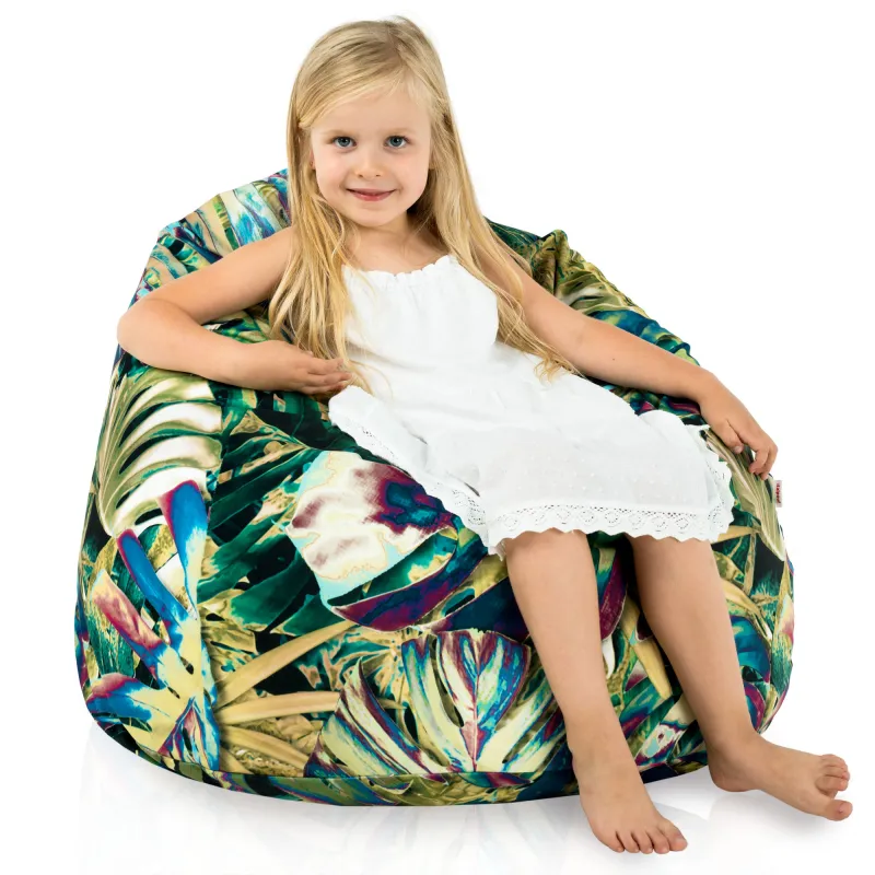 Pouf Poire L pour enfants - Tissu Imprimé Premium – vue 94