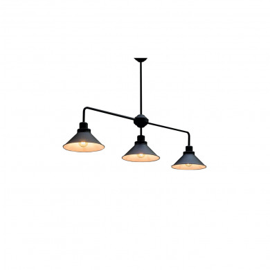 Plafonnier rétro loft CRAFT, noir/blanc, largeur 95 cm 9150