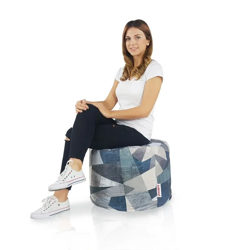 Pouf Rond Cylindre - Tissu Imprimé Premium – vue 21