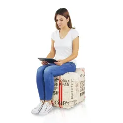 Pouf carré polyvalent pour un usage dans divers espaces