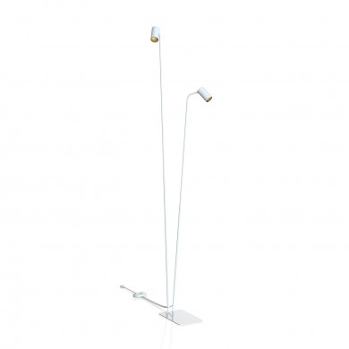 Lampe sur pied double MONO 120 cm 2xGU10 | blanc/doré 7715