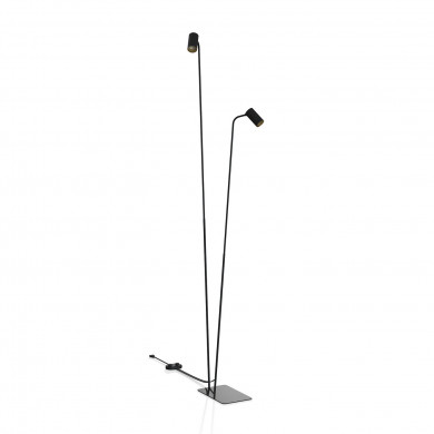 Lampe sur pied double MONO 120 cm 2xGU10 | noir/doré 7718